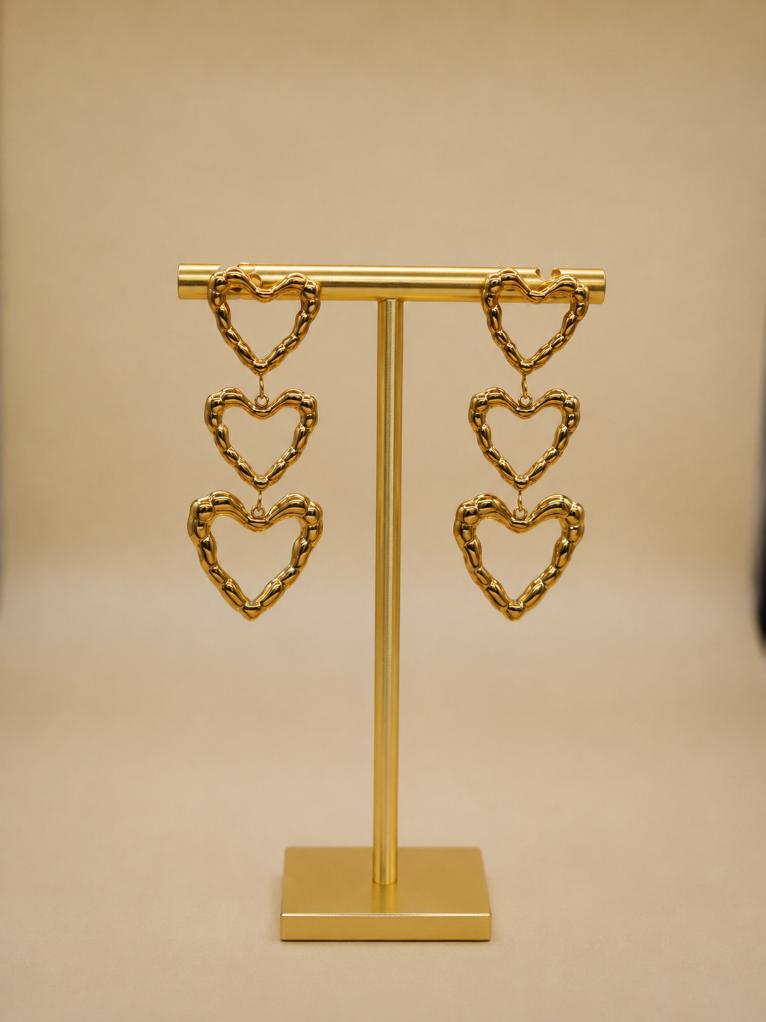Boucles d’oreilles trois cœurs