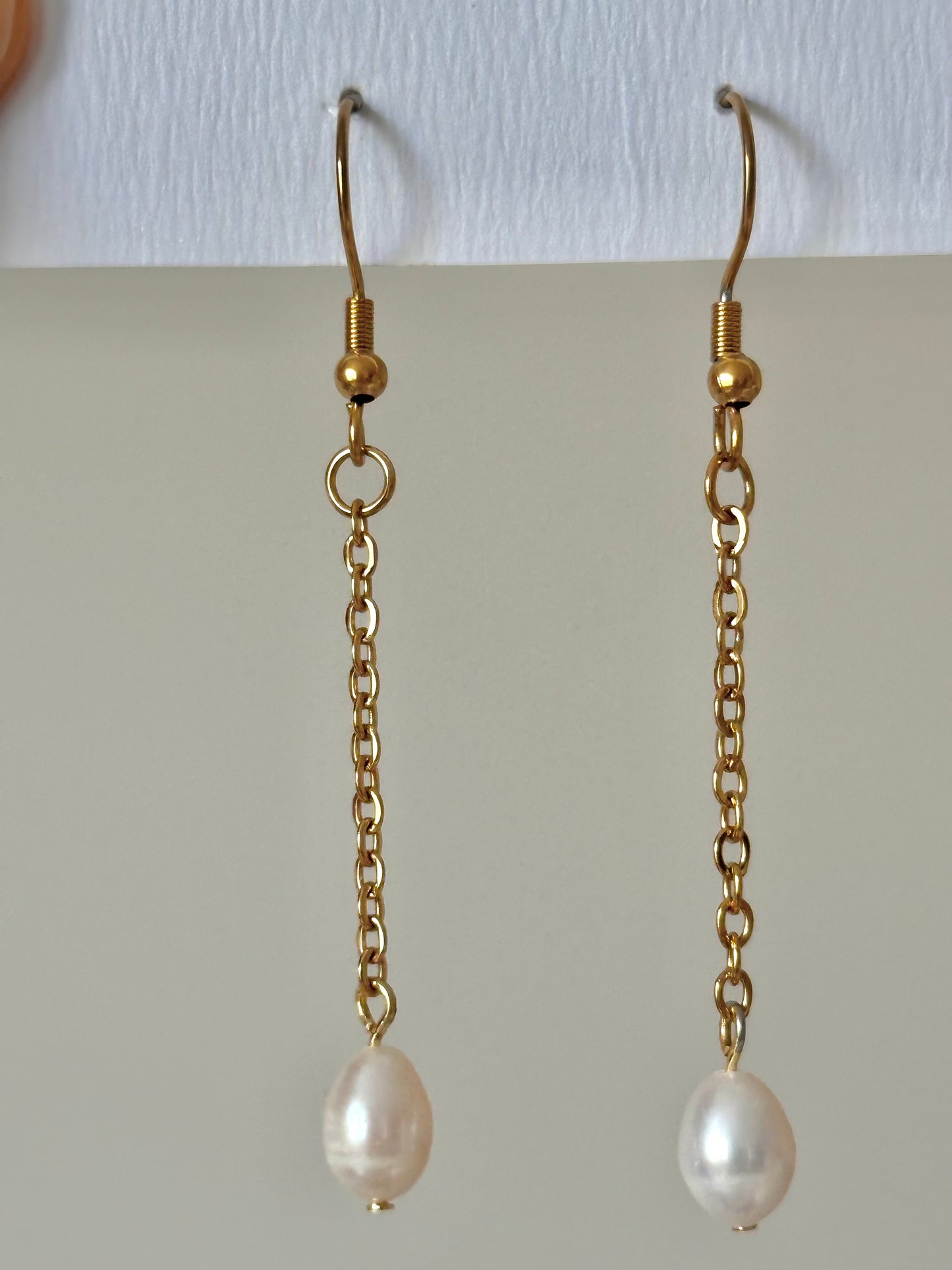 Boucles d’oreilles Mira Pendantes Perle Inox