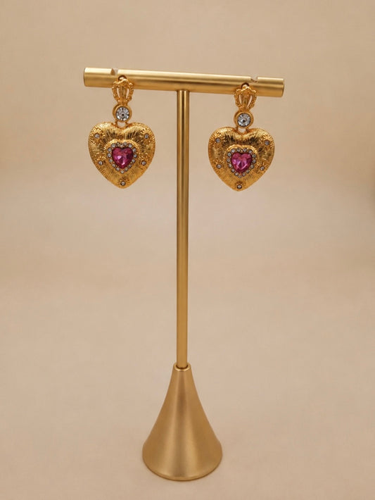 Boucles d’Oreilles Cœur Vintage