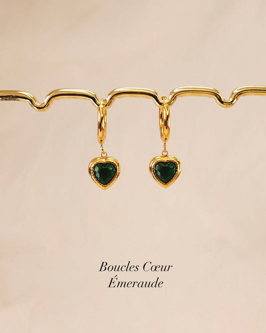 Boucles Cœur Émeraude