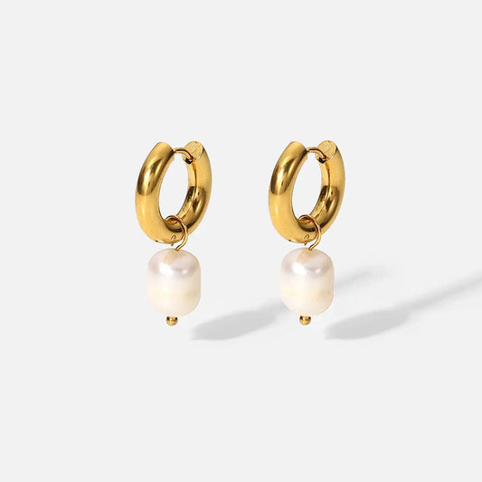 Boucles d’oreilles avec perles d’eau douce