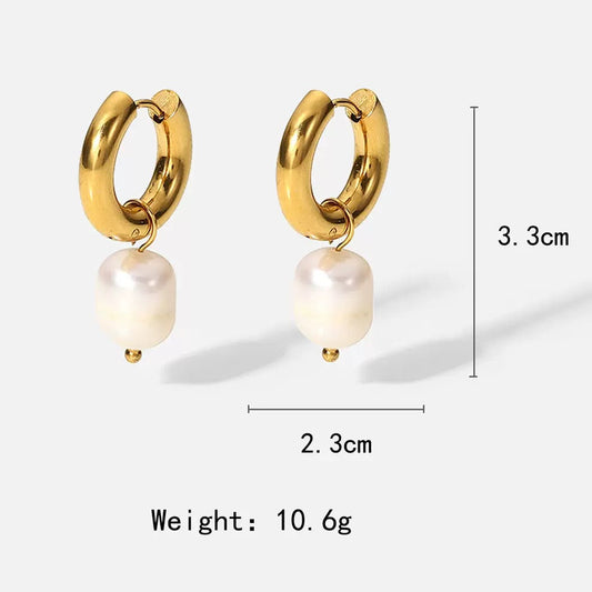 Boucles d’oreilles avec perles d’eau douce
