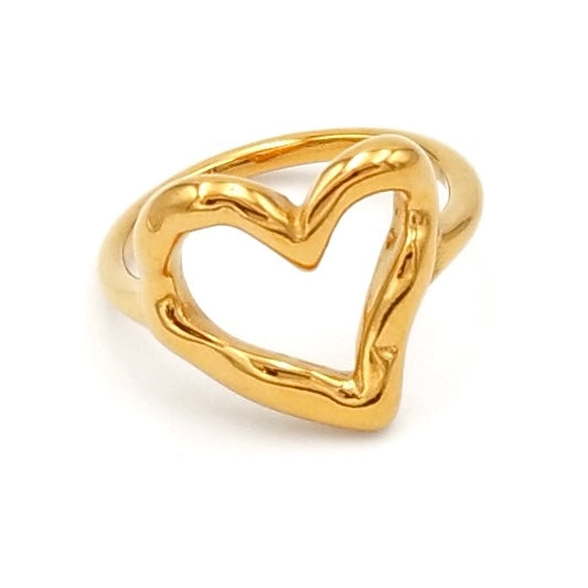 Bague Cœur Asymétrique