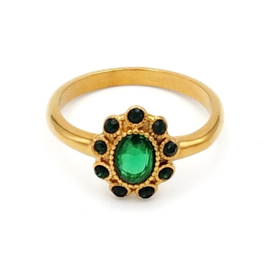 Bague Classique Verte